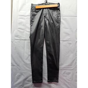 Social Standard by Sanctuary Ladies Skinny Ankle Jeans Faux Leather Size 4